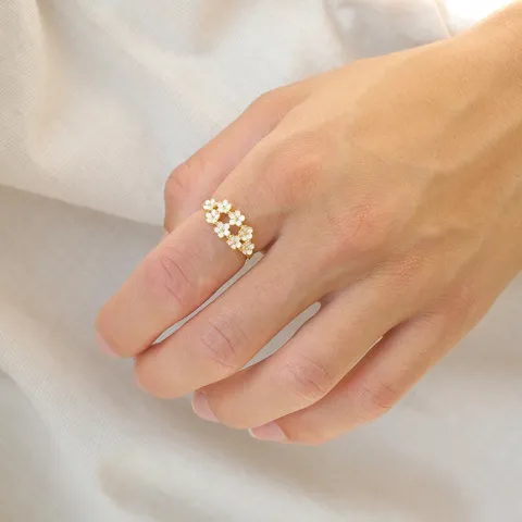 Marguerite Ring aus vergoldetem Sterlingsilber - Majse