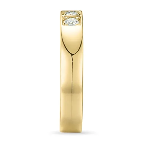 Diamant Memoirering in 14 Karat Gold 3 x 0,05 ct