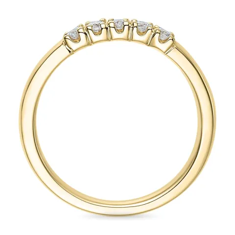 Diamant memoirering in 14 karat gold 0,21 ct