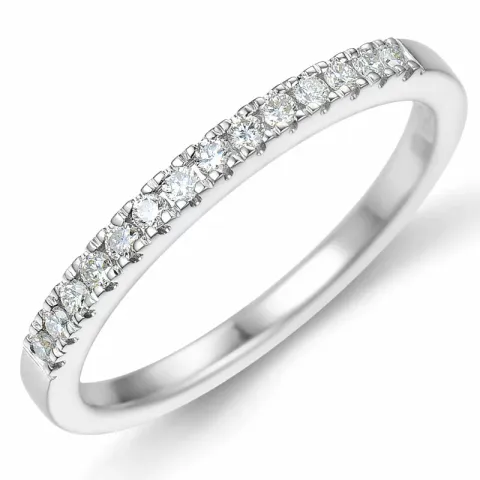 Kollektionsmuster Diamant Memoirering in 14 Karat Weißgold 0,15 ct