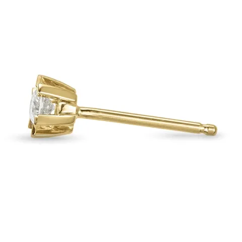 1 x 0,13 ct Diamant Solitärohrstecker in 14 Karat Gold mit Diamant 