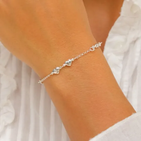 Herz Armband aus Silber und Anhänger aus Silber