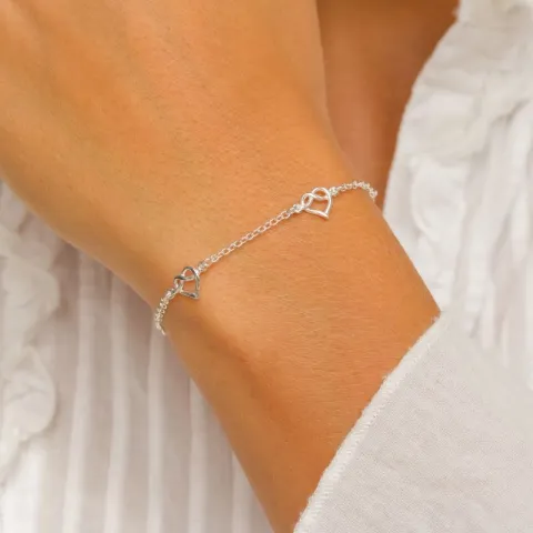 Herz infinity Armband aus Silber und Anhänger aus Silber