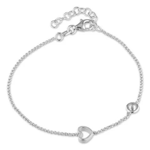 Herz Armband aus Silber und Anhänger aus Silber