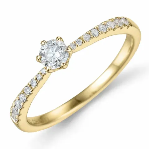 Kollektionsmuster Diamant Ring in 14 Karat Gold 0,21 ct 0,13 ct