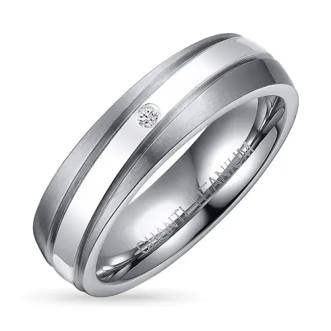 Kollektionsmuster Ring aus Titanium und Silber