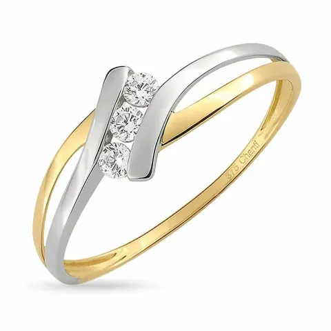 Kollektionsmuster Ring aus 9 Karat Gold mit Rhodium