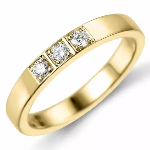 Kollektionsmuster Memoirering in 14 Karat Gold 3 x 0,05 ct