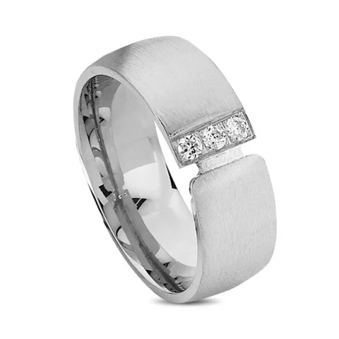 Kollektionsmuster Zirkon Ring aus Silber