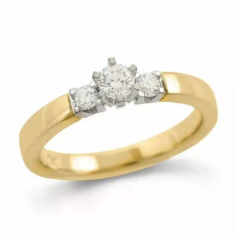 Kollektionsmuster Diamantring in 14 Karat Gold- und Weißgold 0,36 ct