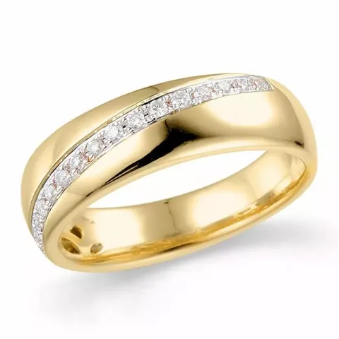 Kollektionsmuster Brillantring in 14 Karat Gold- und Weißgold 0,15 ct