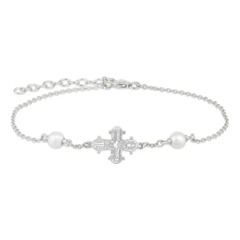 Kollektionsmuster Dagmarkreuz Perle Armband aus Silber