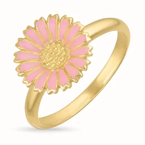 Kollektionsmuster Marguerite rosa Ring aus vergoldetem Sterlingsilber