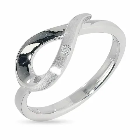 Kollektionsmuster tropfenförmigen Ring in 925 Karat Silber 0,015 ct