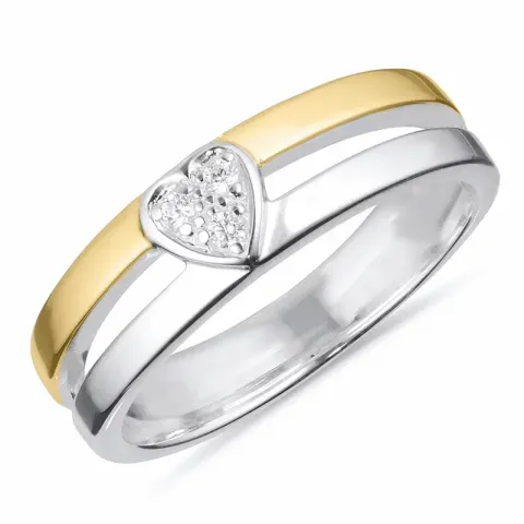 Kollektionsmuster Ring aus Silber mit 8 karat Gold