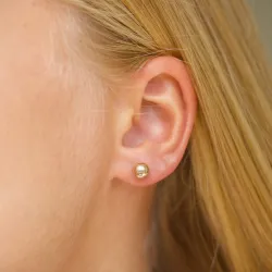 6 mm kugel ohrringe in 9 karat gold