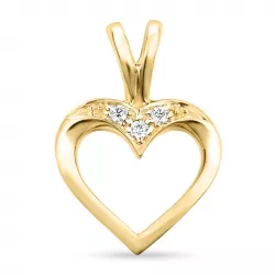 Herz Diamant Anhänger in 14 karat Gold 0,02 ct