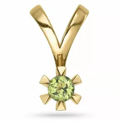 Peridot Anhänger in 14 karat Gold 0,30 ct