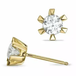 2 x 0,40 ct lab grown Diamant Ohrstecker in 14 Karat Gold mit lab grown Diamant 