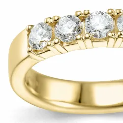 lab grown Diamant Memoirering in 14 Karat Gold 5 x 0,20 ct