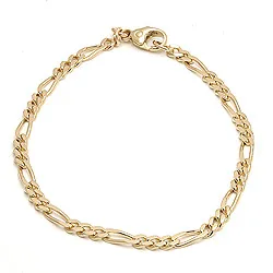 Figaroarmband aus 14 Karat Gold 17 cm x 2,8 mm