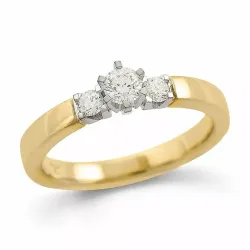 Kollektionsmuster Diamantring in 14 Karat Gold- und Weißgold 0,36 ct