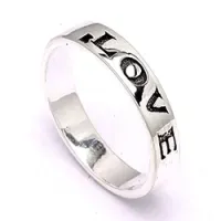 Kollektionsmuster Love Ring aus Silber